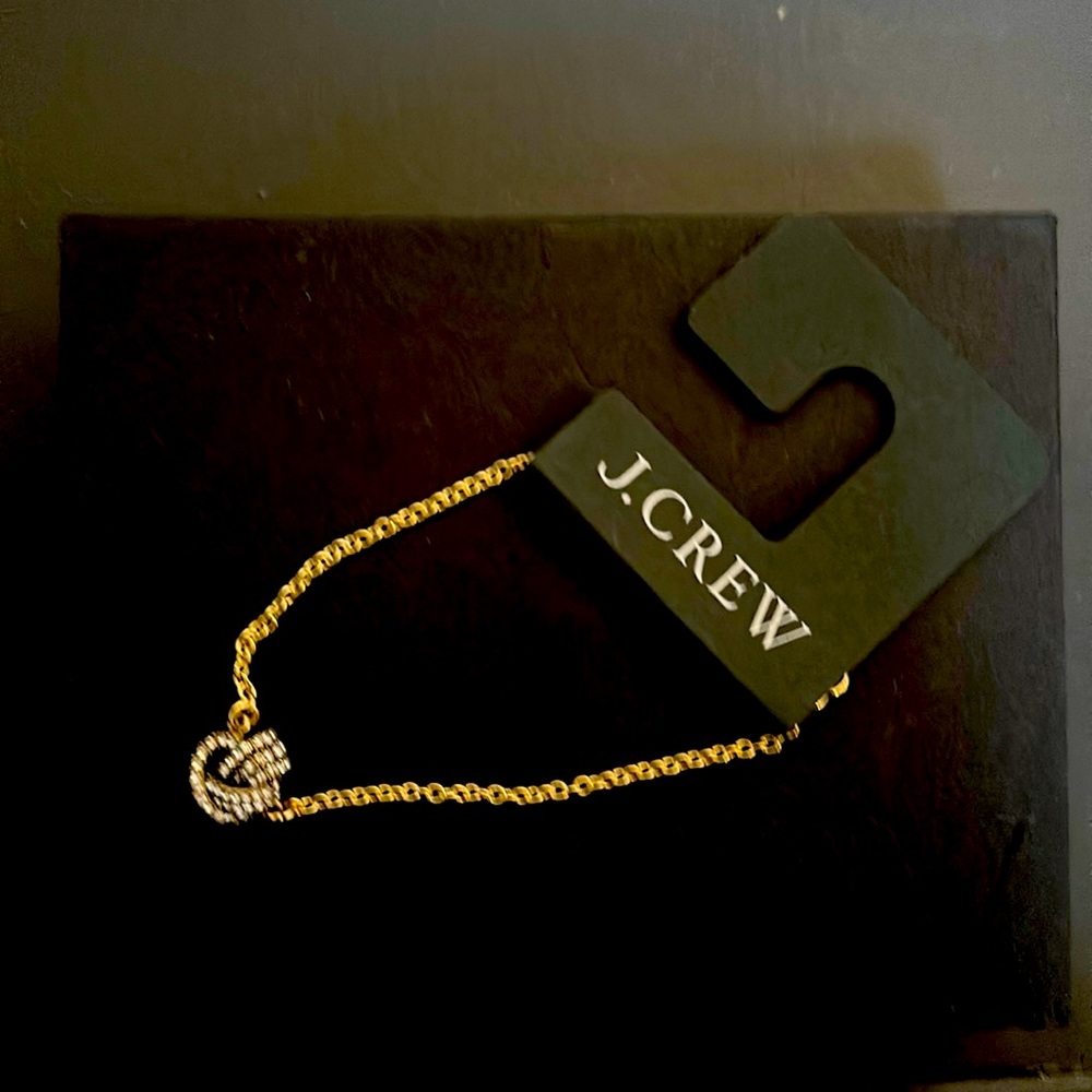NEW! J.Crew, gold and rhinestone bracelet